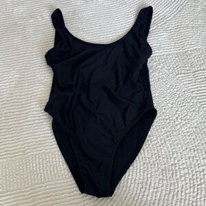 Zaful black one piece swimsuit low back